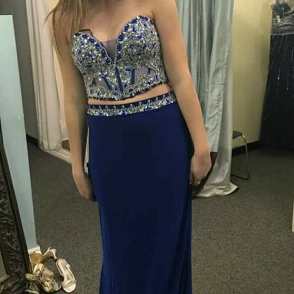 2 piece  prom dress